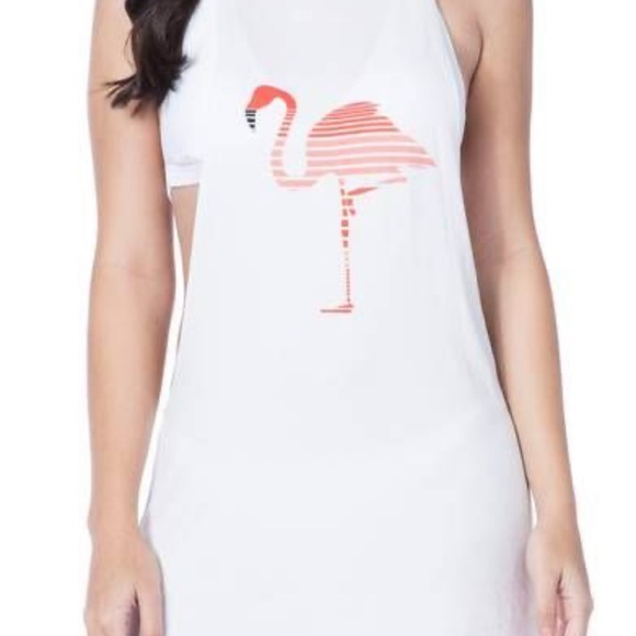 NWT The Bikini Lab Flamingo Tank Top size medium - Picture 3 of 7